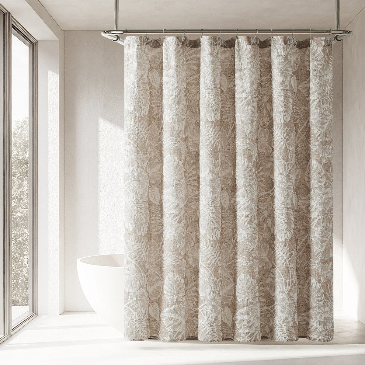 Bali Tropical Leaves Shower Curtain