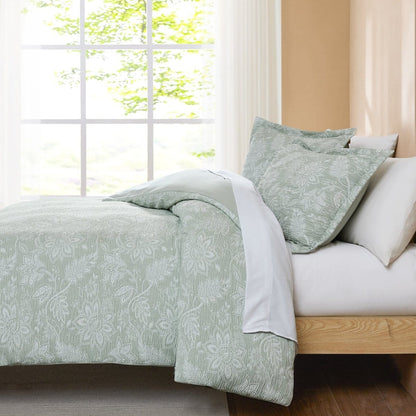 Floral Jacobean Gauze Jacquard Duvet Cover Set