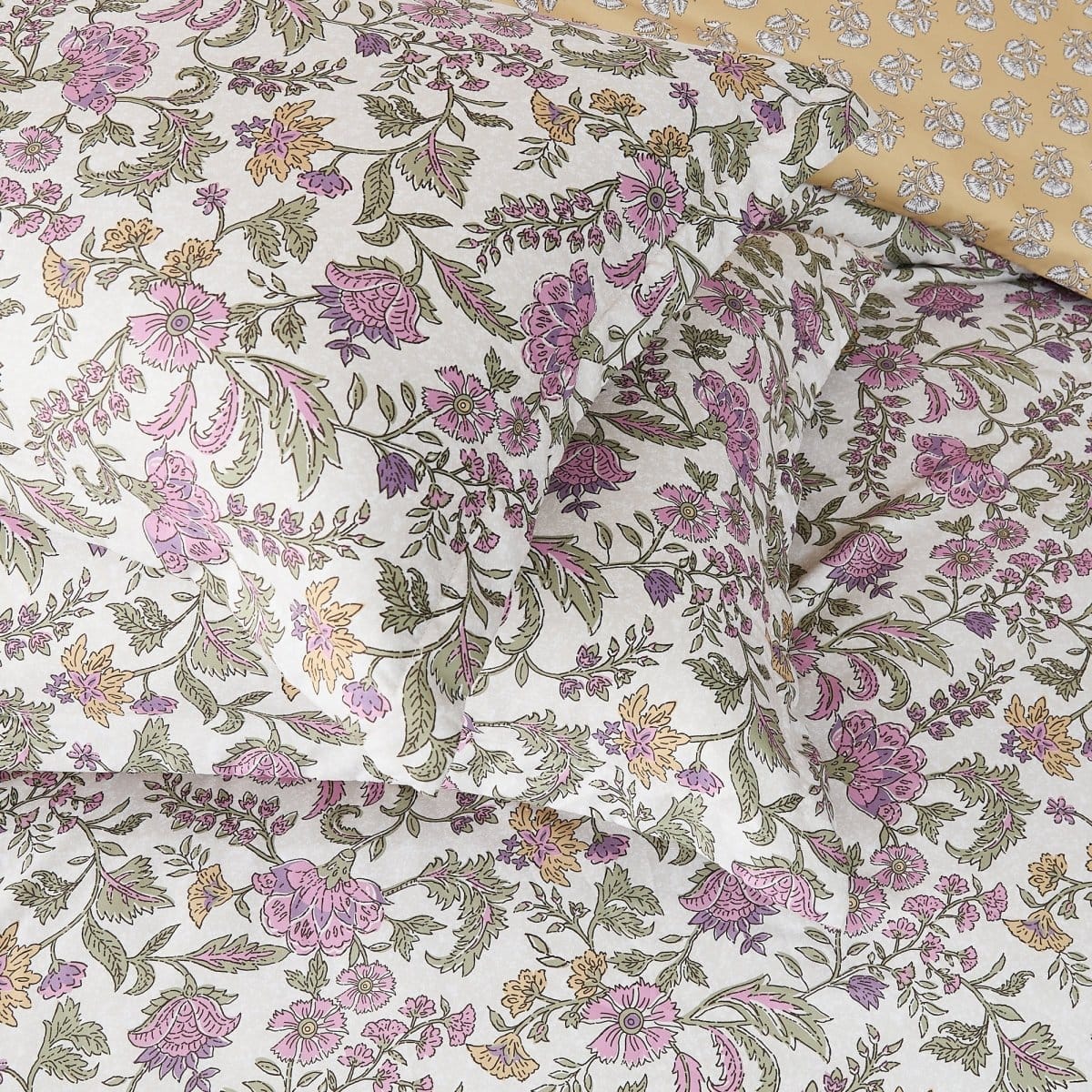 Lillian Block Print 5 Pc Reversible Comforter Set
