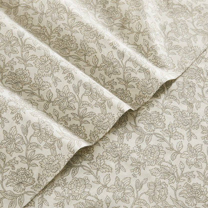 Zara Floral Block Cotton Sheet Set