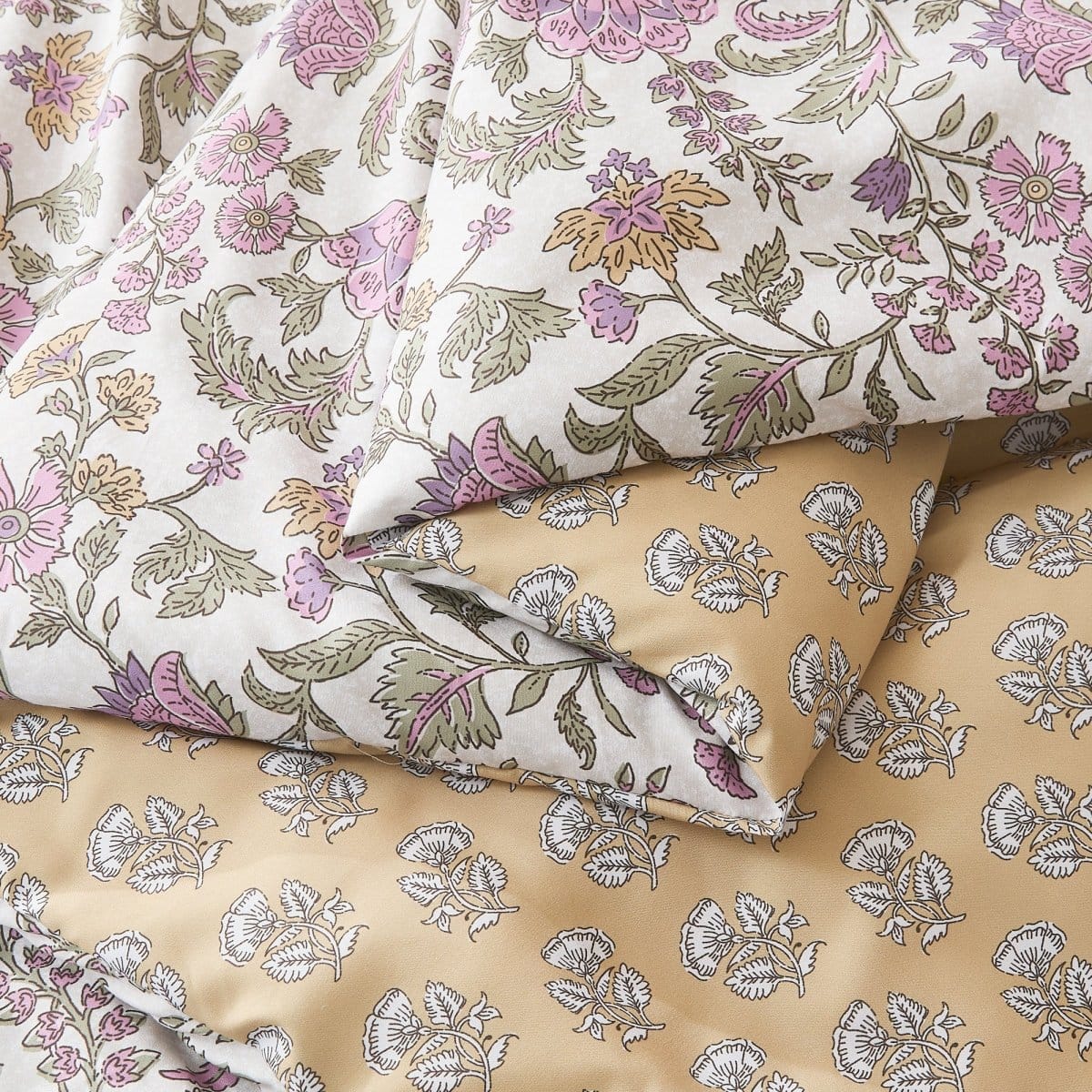 Lillian Block Print 5 Pc Reversible Comforter Set
