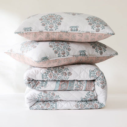 Sofia Flower Block Reversible Quilt Set - 6 Pc