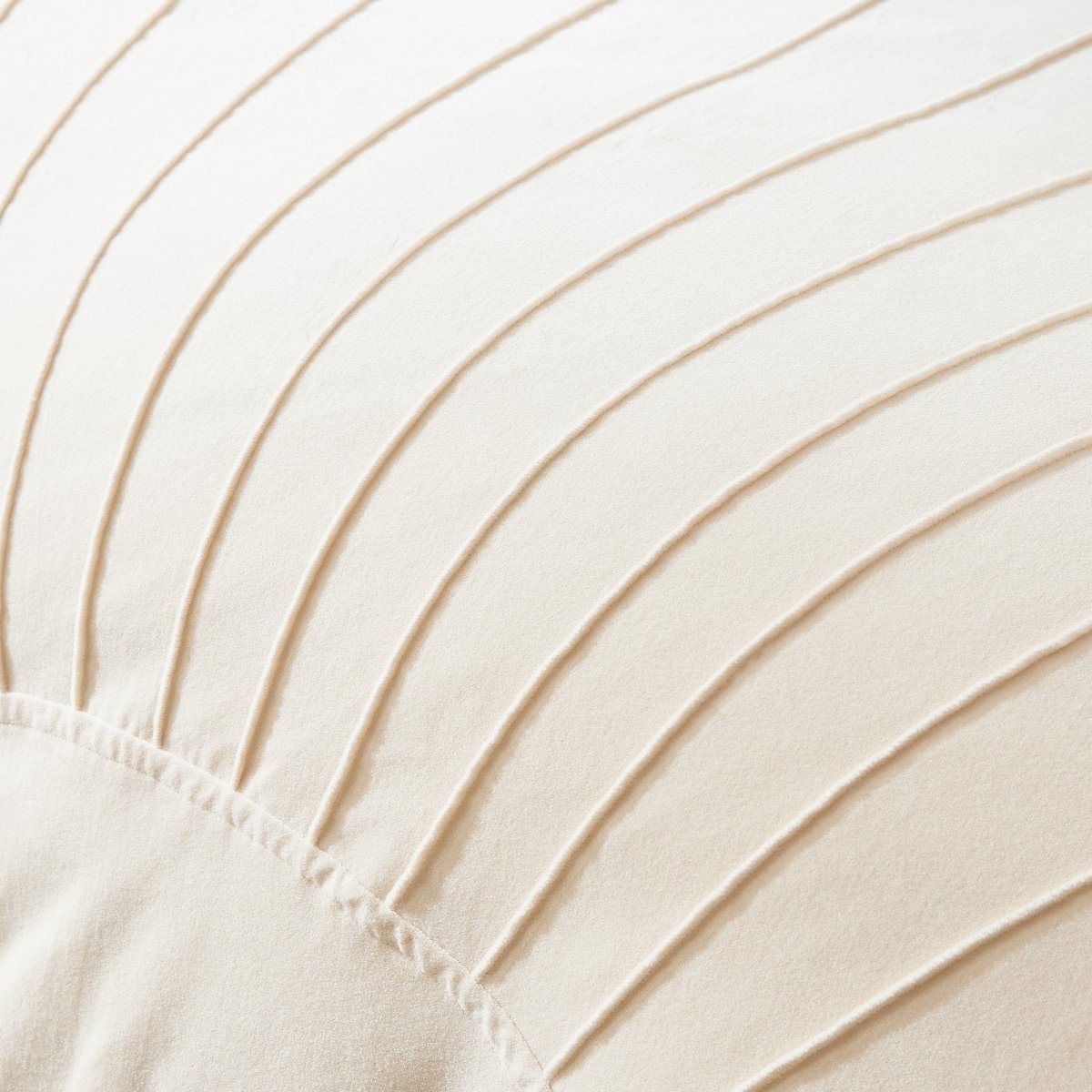 Solar Drift Velvet Duvet Cover Set - Cream