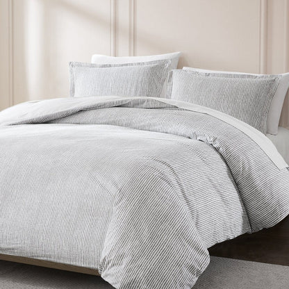 Lima Stripe Cotton Duvet Cover Set
