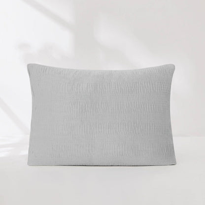 Azalea Ruched Velvet Stripe Comforter Set in Teal Green or Light Grey