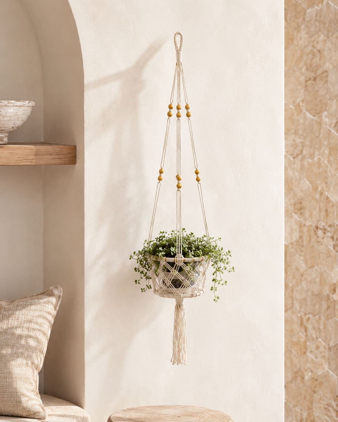 Beaded Macrame Plant Hangers