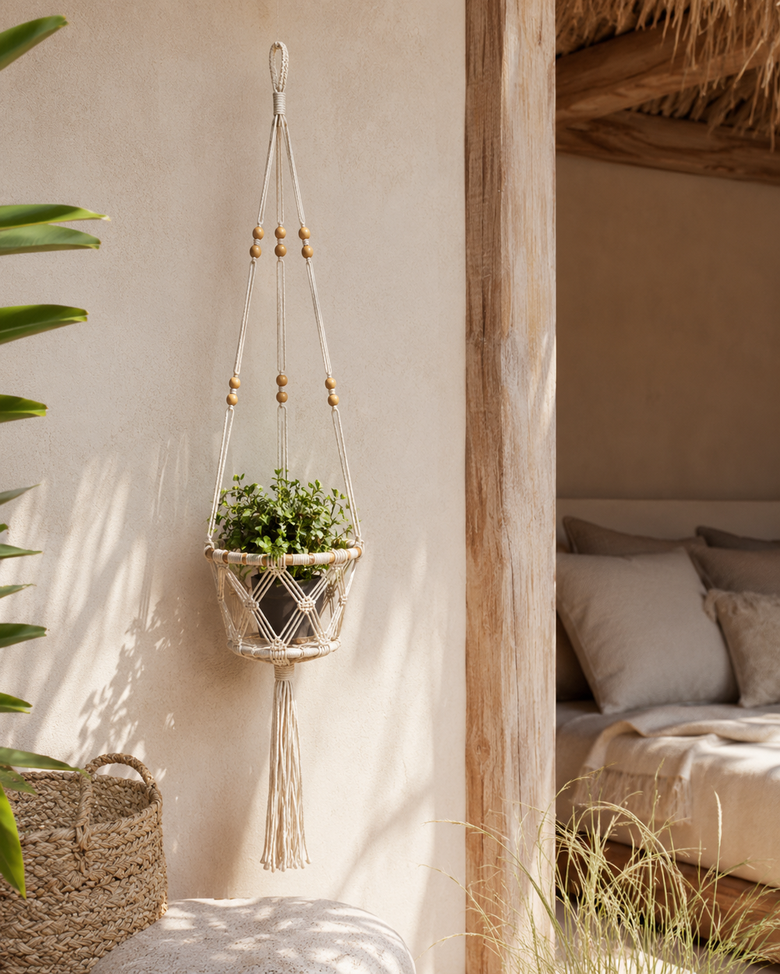 Beaded Macrame Plant Hangers