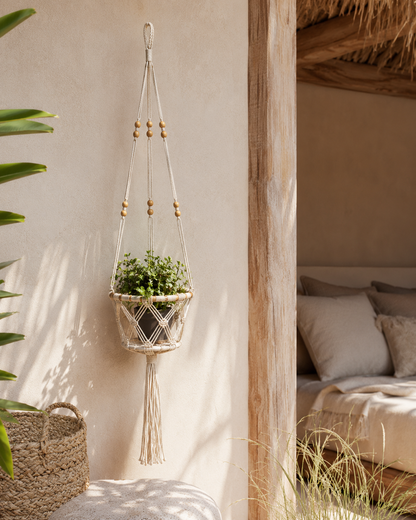 Beaded Macrame Plant Hangers