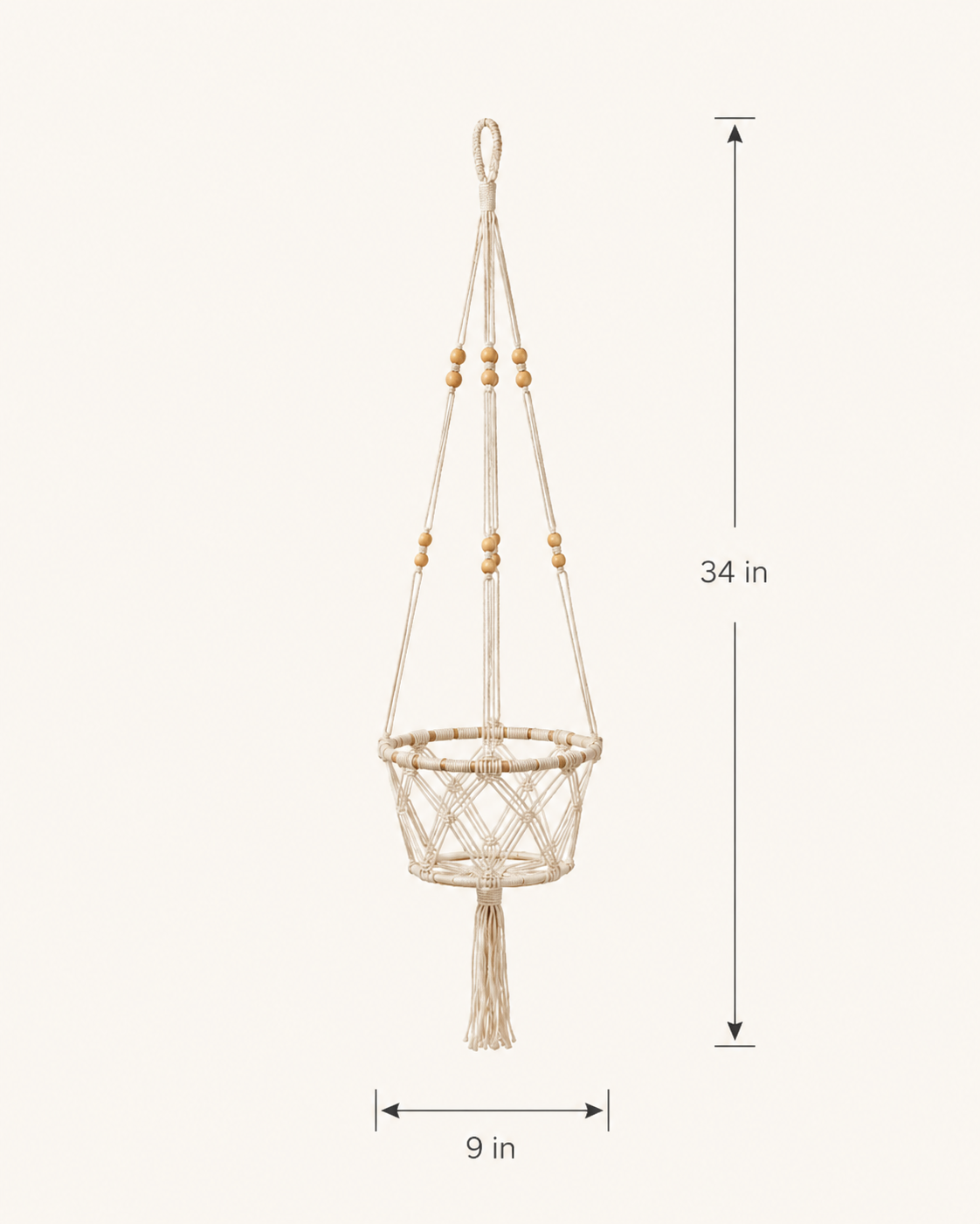 Beaded Macrame Plant Hangers