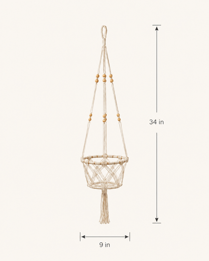 Beaded Macrame Plant Hangers