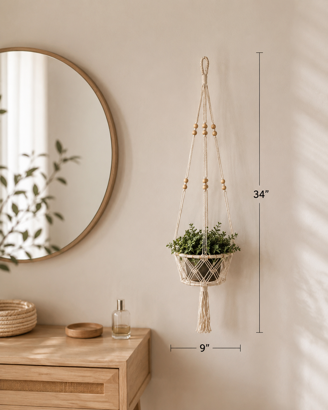 Beaded Macrame Plant Hangers
