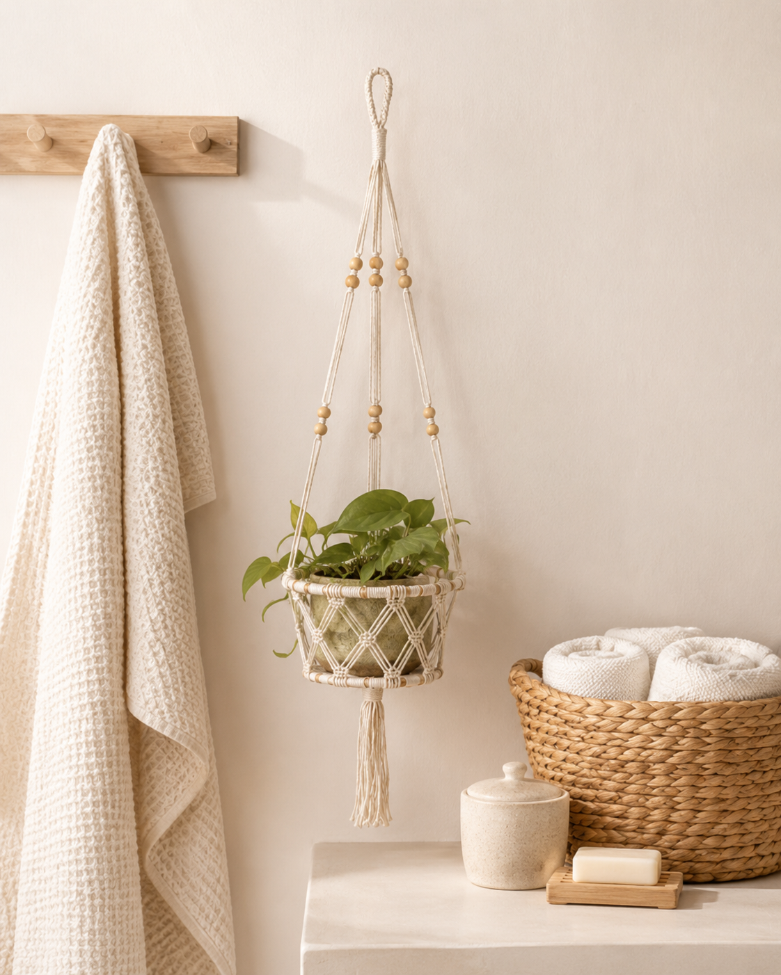 Beaded Macrame Plant Hangers
