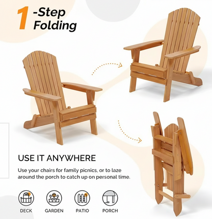 Folding Adirondack Chair – 2 Colors