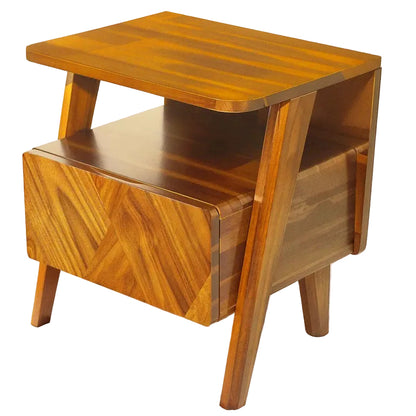 Rorns Rum Nightstand with Drawer - 2 Colors