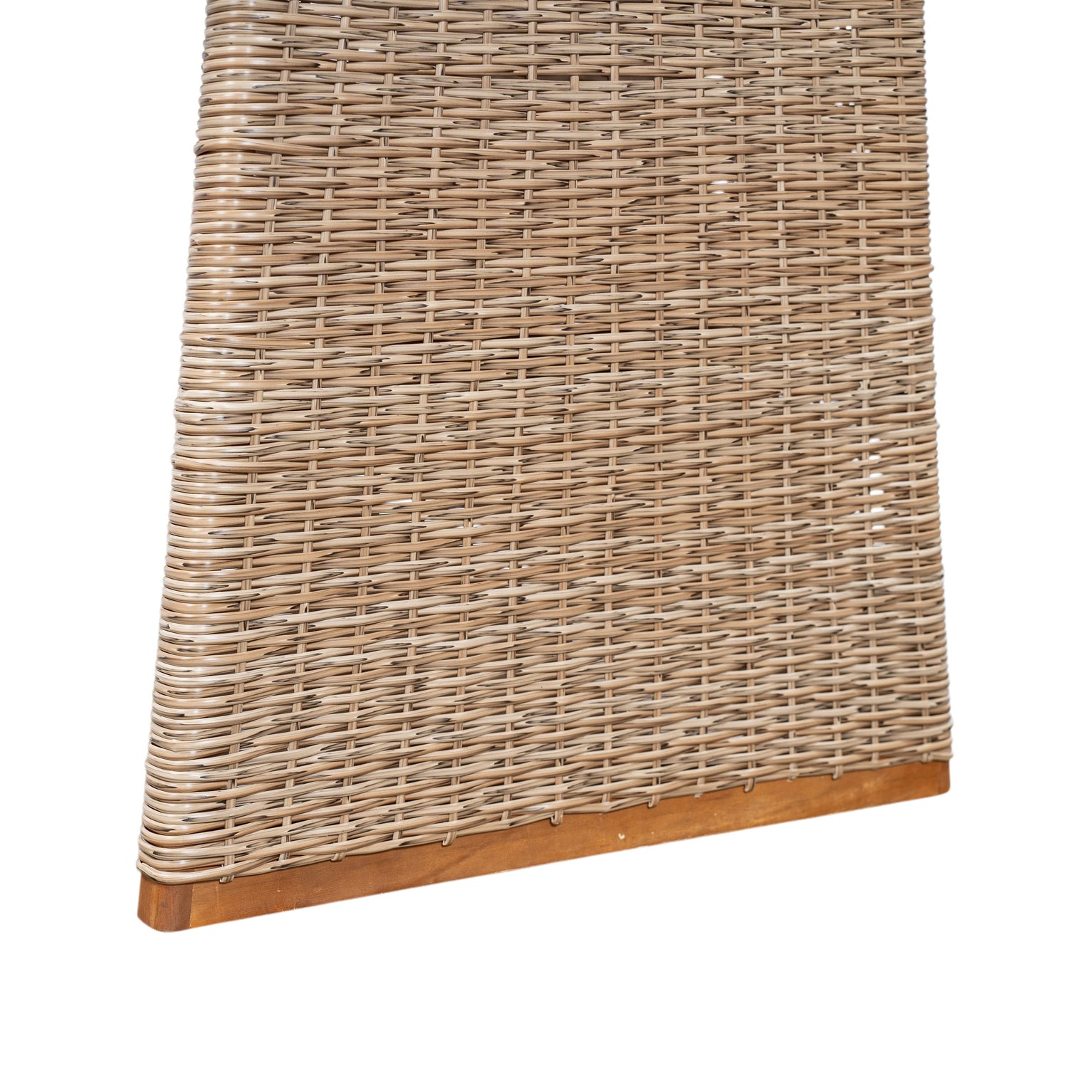 Outdoor Acacia Wood Dining Table - Teak + Light Brown Wicker
