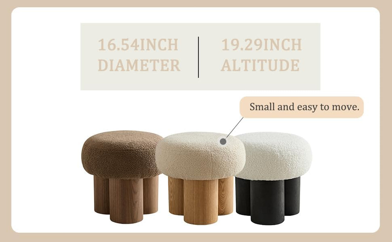 Brown Mushroom Stool Ottoman Footrest