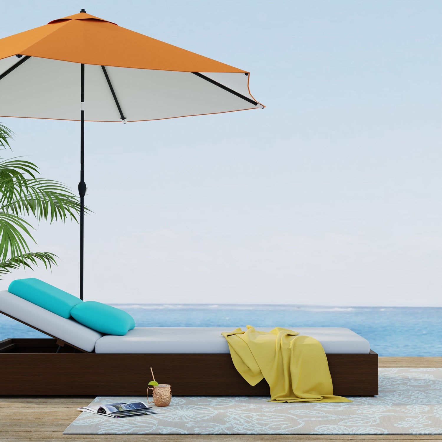Cool Aqua Outdoor Mat
