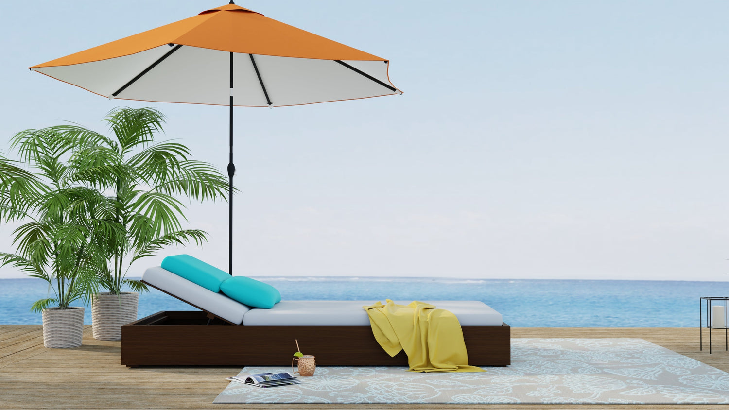 Cool Aqua Outdoor Mat
