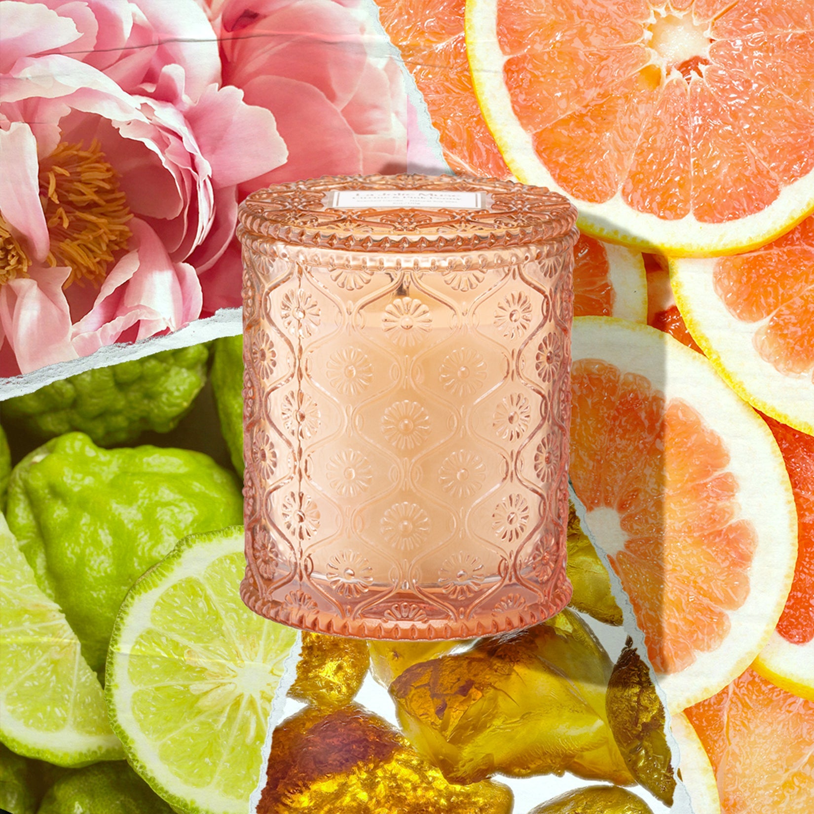 Maelyn - Citrine &amp; Pink Peony 6oz Candle