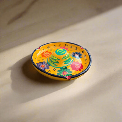 Mexican Handmade Bar Glass Rimmer | Hand-Painted Guerrero Pottery
