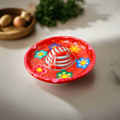 Mexican Handmade Bar Glass Rimmer | Hand-Painted Guerrero Pottery