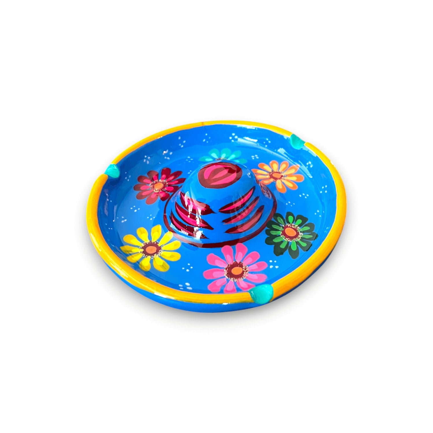 Mexican Handmade Bar Glass Rimmer | Hand-Painted Guerrero Pottery