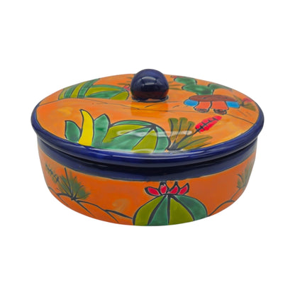 Handmade Talavera Tortilla Warmer | Mexican Sleeping Man Panchito