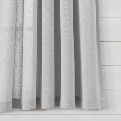 Boho Pom Pom Tassel Faux Linen Window Curtain Panels