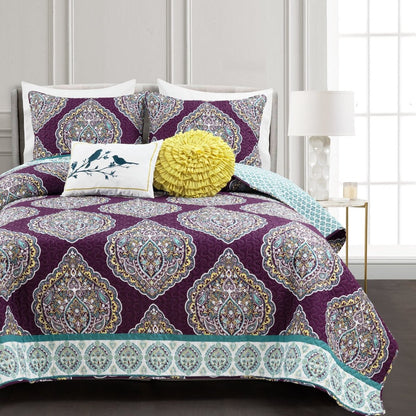 Harley 5 Piece Reversible Quilt Set - 2 Colors