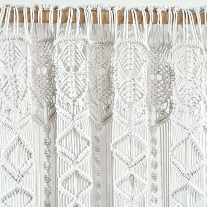 Boho Macrame Textured Cotton Window Curtain