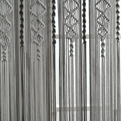 Boho Macrame Textured Cotton Window Curtain
