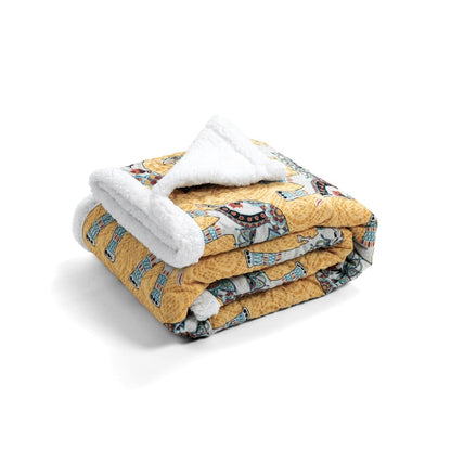 Hati Elephants Sherpa Throw - 3 Colors