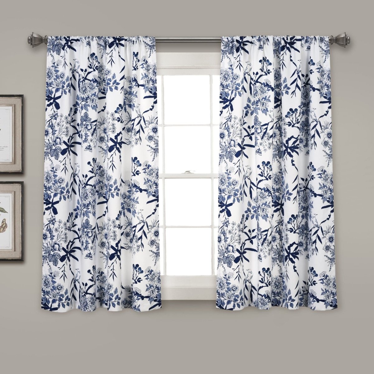 Botanical Garden Light Filtering Window Curtain Panel Sets -6 Colors