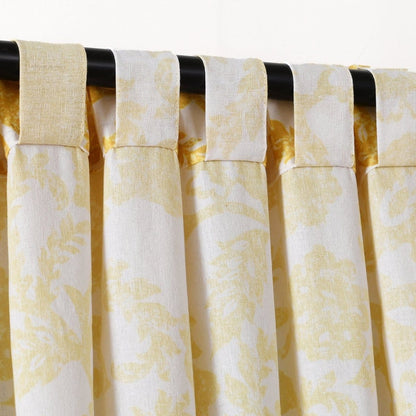Emma Textured Jacobean Window Curtain Panels