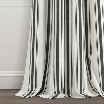 Farmhouse Stripe Yarn Dyed Curtain Panel Sets in Multiple Colors and Sizes