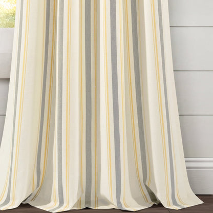Farmhouse Stripe Yarn Dyed Curtain Panel Sets in Multiple Colors and Sizes