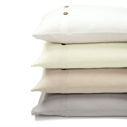 Belgian Flax Linen Rich Cotton Blend Duvet Cover 3 Piece Sets