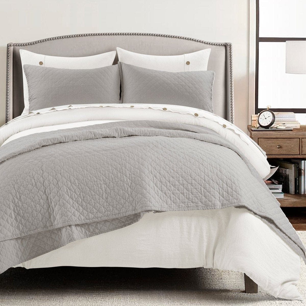 Belgian Flax Linen Rich Cotton Blend Quilt Sets - 4 Colors