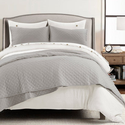 Belgian Flax Linen Rich Cotton Blend Quilt Sets - 4 Colors