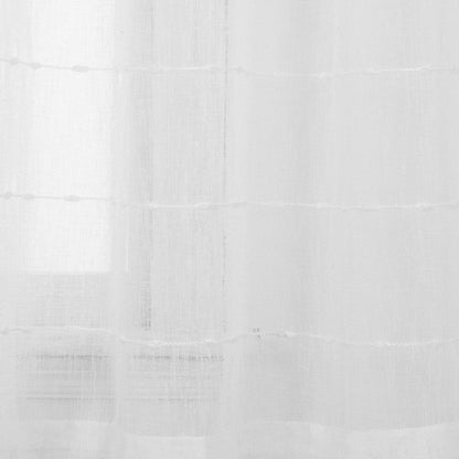Farmhouse Textured Grommet Sheer Window Curtain Panel Set