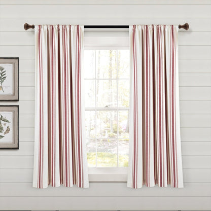 Farmhouse Stripe Yarn Dyed Curtain Panel Sets in Multiple Colors and Sizes