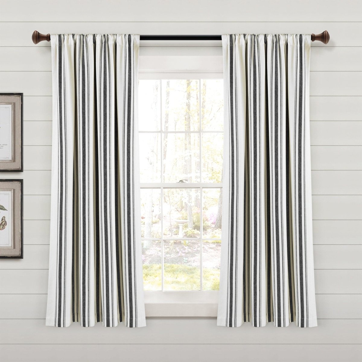Farmhouse Stripe Yarn Dyed Curtain Panel Sets in Multiple Colors and Sizes