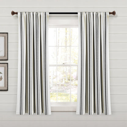 Farmhouse Stripe Yarn Dyed Curtain Panel Sets in Multiple Colors and Sizes