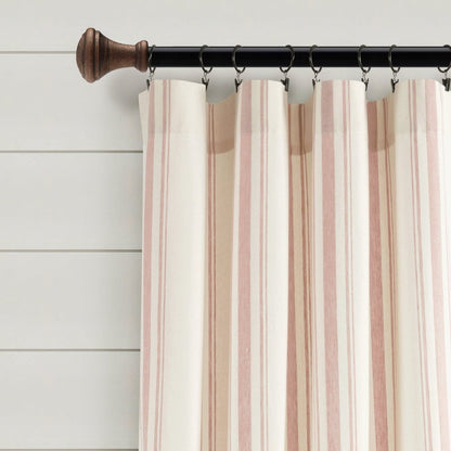 Farmhouse Stripe Yarn Dyed Curtain Panel Sets in Multiple Colors and Sizes