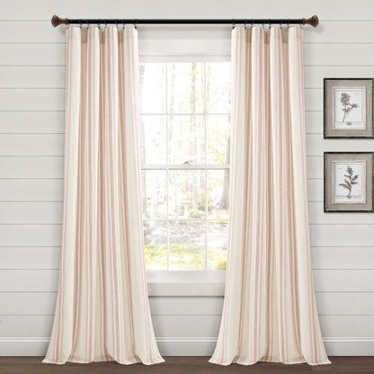 Farmhouse Stripe Yarn Dyed Curtain Panel Sets in Multiple Colors and Sizes
