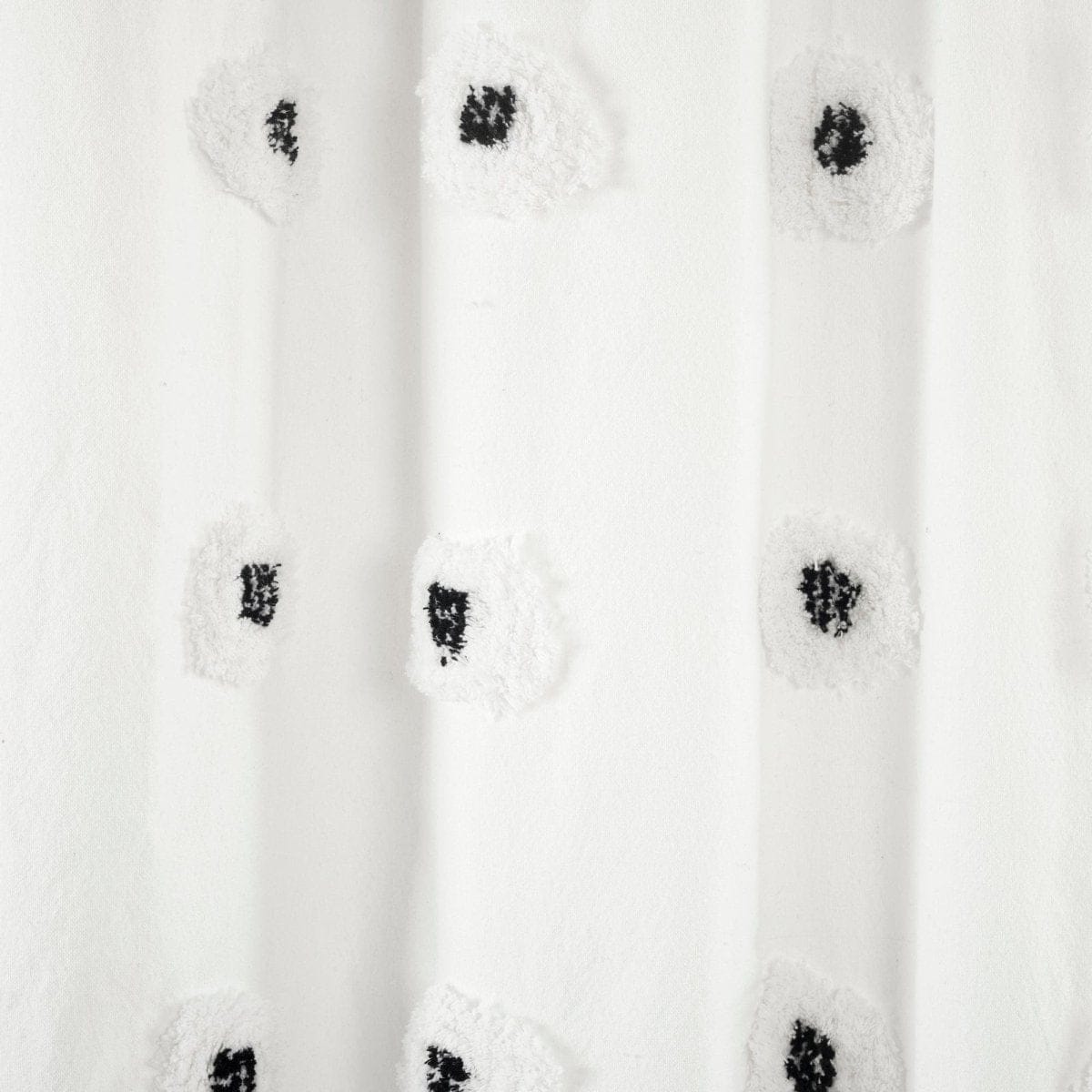 Boho Tufted Recycled Cotton Blend Shower Curtain