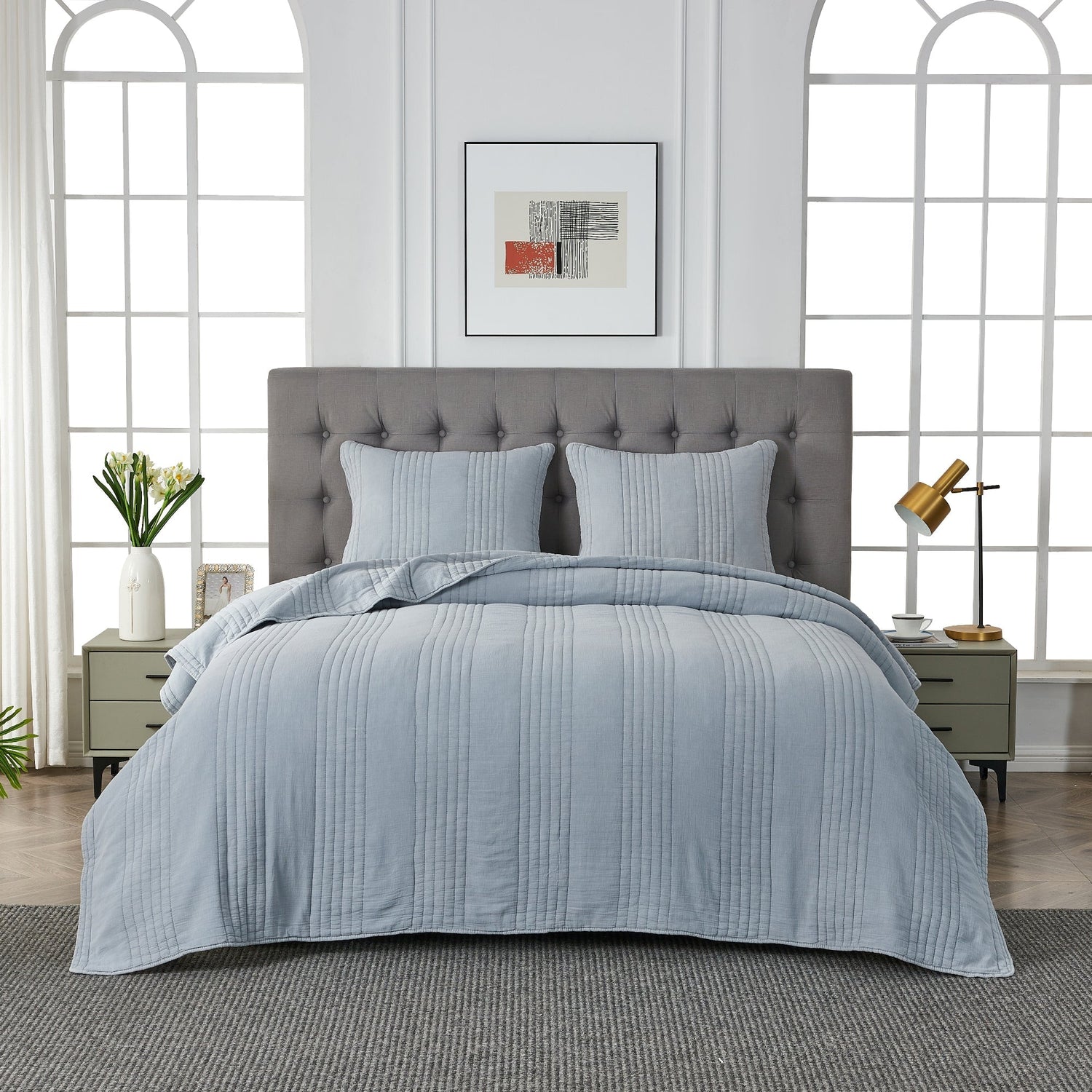 Stonewashed Cotton Quilt Sets
