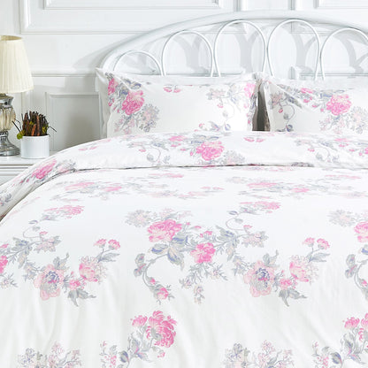 Jardin De Rose Printed Cotton Percale Duvet Sets