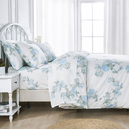 Jardin De Rose Printed Cotton Percale Duvet Sets