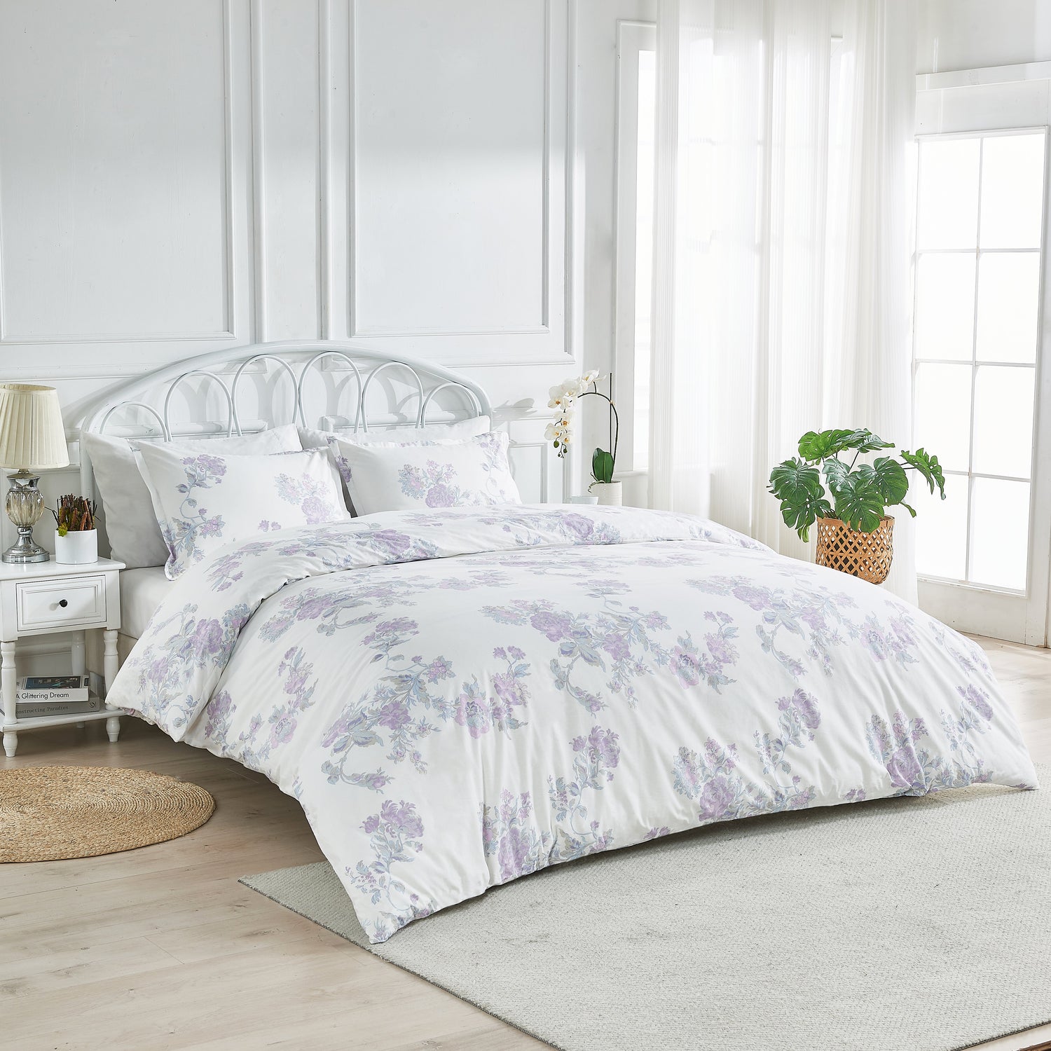 Jardin De Rose Printed Cotton Percale Duvet Sets